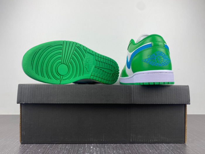 Air Jordan 1 Low White Green Blue DC0774-30418