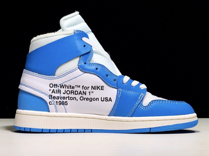 Jordan 1 Retro High Off-White University Blue “UNC” AQ0818-148